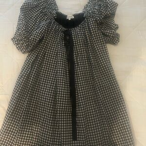 Bohme Black and White Gingham Dress